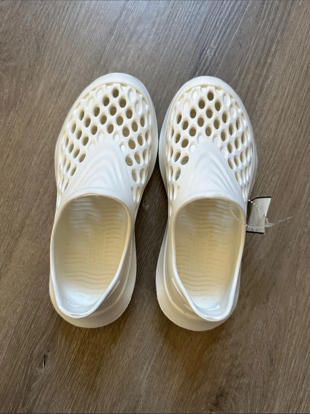 Kids White Slip-On Ventilated Water Shoes